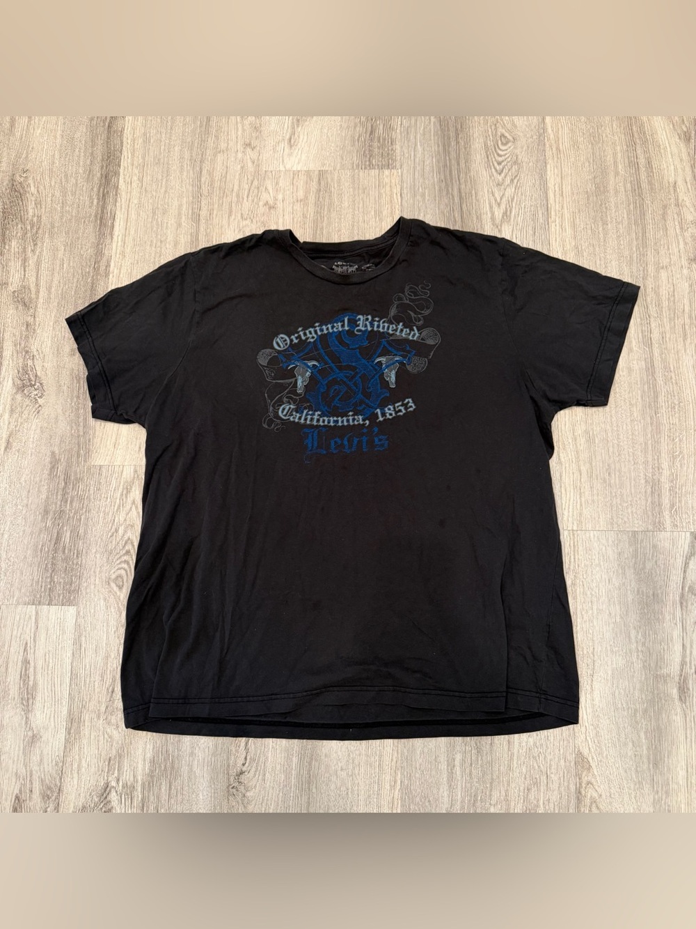 Levi’s Black Graphic Logo T-Shirt 100% Cotton Size 2XL